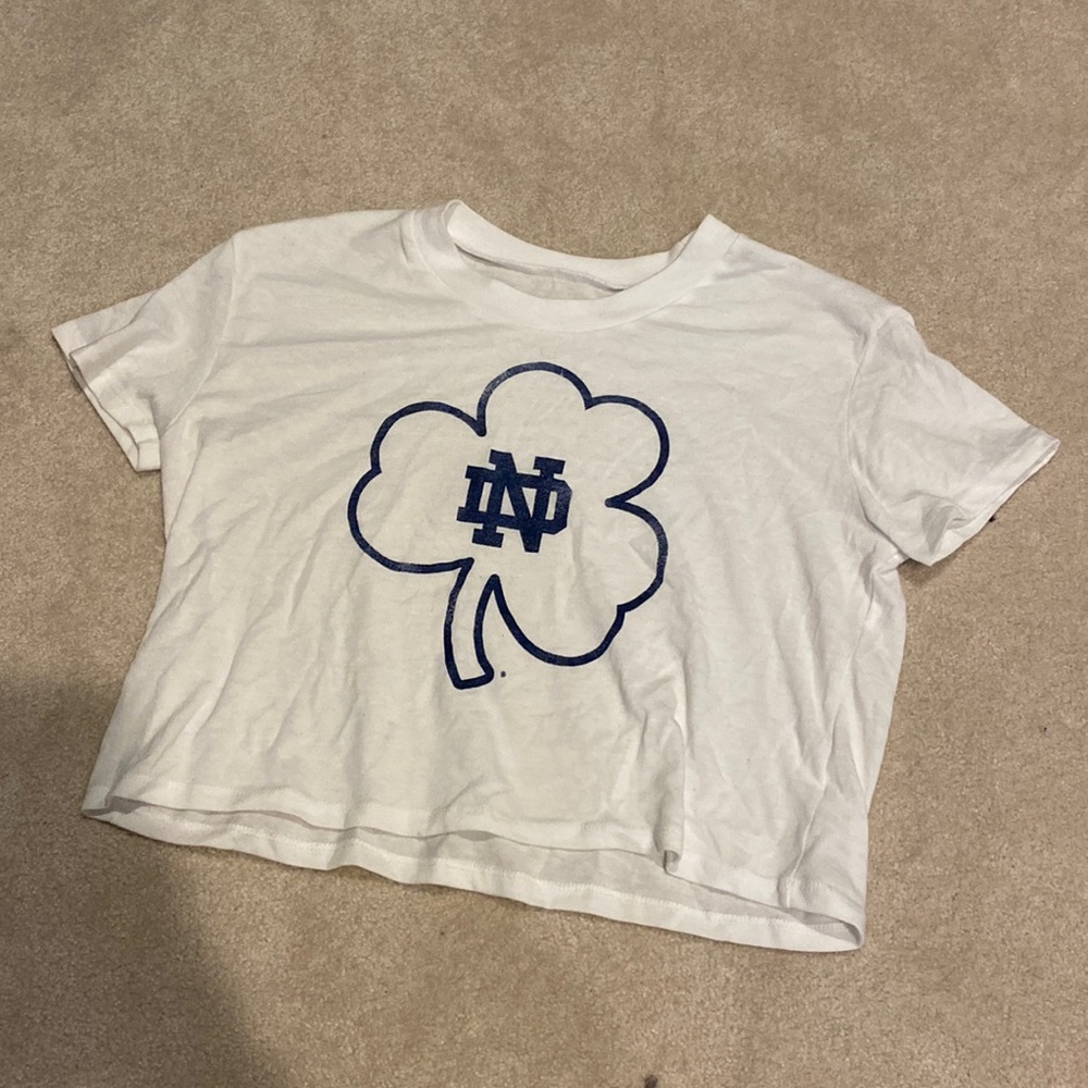 Norte Dame cropped t shirt